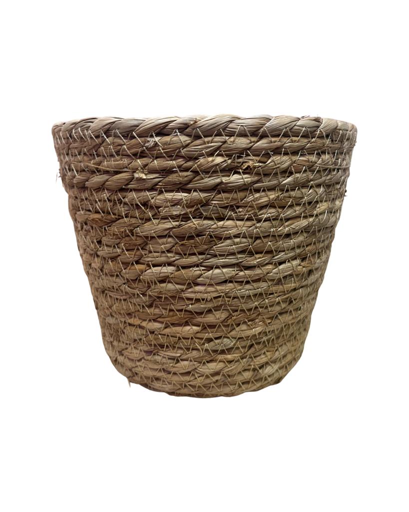 Natural Woven Lined Planter